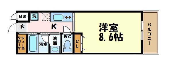 セレニティー名駅の物件間取画像